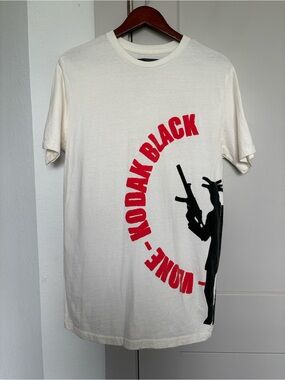 VLONE KODAK BLACK WHITE GRAPHIC TSHIRT MENS MEDIUM